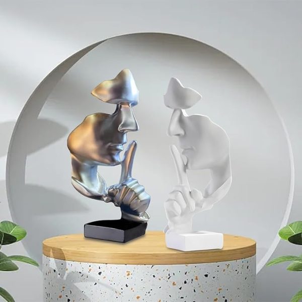 Silence is Gold Abstract Art Figurine - Image 4